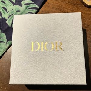 Authentic Dior cobbled 8”X 8” gift box with Dior ribbon.